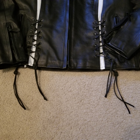 Street Legal Performance Women's Leather Black Motorcycle Jacket Size Large L - Picture 10 of 12